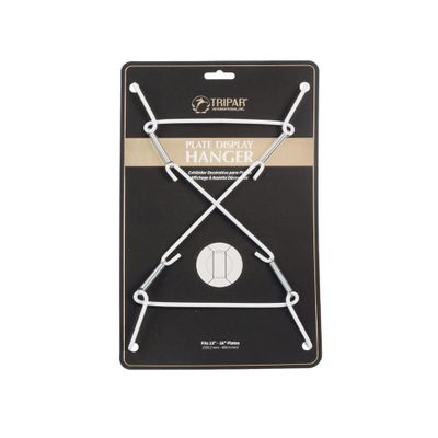 TRIPAR 13-16-Inch White Plate Wire Wall Super Plate Hanger