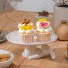 LA JOLIE MUSE Cupcake Stand, Easter Decorations, Ceramic Dessert Plates for Eggs and Cookies, Bunny Candy Dish Gifts, 8.3 Inch White view 4