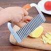 Guardians Crinkle Chopper, Wavy Potato Soap Cutting Tool French Fry Slicer Stainless Steel Blade Wooden Handle Serrator Chopping Knife, Set of 2 view 2