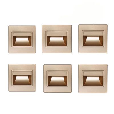 Dreamworth 6-Pack LED Corner Wall Lamp 85-265V Embedded LED Stairs Step Night Light LED Stair Wall Lighting for Hallway, Stairs, Closet, Bedroom and More