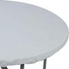 Elegant White Fitted Round Tablecloth - 60" (1 Pc.) - Premium Plastic Material - Perfect for Events & Home Decor view 1