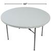 Elegant White Fitted Round Tablecloth - 60" (1 Pc.) - Premium Plastic Material - Perfect for Events & Home Decor view 2
