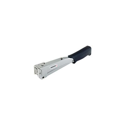 Arrow HT55BL Hammer Tacker, Manual Stapler for Construction and Insulation, Ergonomic Grip Handle, Dual-Capacity Rear-Load Magazine, Fits 1/4, 5/16", or 3/8" Staples, Silver