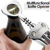 IPOW Wine Opener, Zinc Alloy Wine Bottle Opener, Wing Corkscrew Heavy Duty, Manual Multifunctional Cork Screw for Waiter, Silver view 2