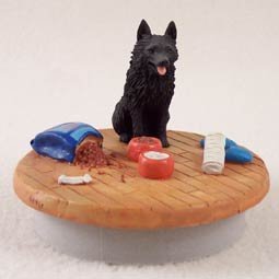 Conversation Concepts Miniature Schipperke Candle Topper Tiny One "A Day at Home"