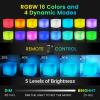 LOFTEK 16-Inch Rechargeable LED Cube Chair Light, 16 RGB Colors Glow Cube Seat w/Remote, Waterproof LED Cube Table, Color Changing Cubes Floor Lamp, Home Bedroom Patio Party Decorative Lighting view 3