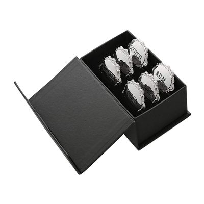 Amlong Plus Oval Liquor Tags Alpha Set of 6 (Whiskey, Vodka, Bourbon, Scotch, Gin, Rum)