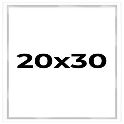 20x30 Shadow Box White Contemporary Frame - Interior Size 20x30 by 1 Inches Deep - White Frame is Made to Display Items Up to 1 Inches Deep Includes Shatter Resistant Acrylic, Backing, Hardware