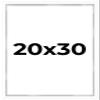 20x30 Shadow Box White Contemporary Frame - Interior Size 20x30 by 1 Inches Deep - White Frame is Made to Display Items Up to 1 Inches Deep Includes Shatter Resistant Acrylic, Backing, Hardware view 1