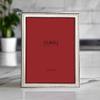 CUNILL Sterling Silver Picture Frame, Slim Rope Style Silver Picture Frame 5x7, Tarnish Resistant, Mahogany Wood Back, Fits 5" x 7" Photo, CUNILL Two Piece Gift Box view 2