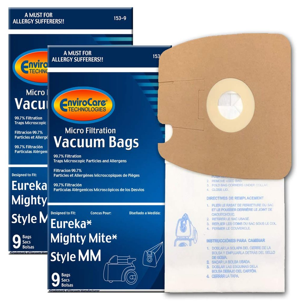 18 Envirocare Style MM Vacuum Bags to fit Eureka, Replaces Part# 60295C (Mighty Mite Vacuums)