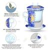 YURROAD Tea Cup with Infuser Lid and Saucer Sets - Jingdezhen Ceramics Mug Chinese Porcelain Teacup Loose Leaf Tea Brewing System for Home Office Personal Portable Mug TC400 - Blue, 13.5oz / 400ml view 4