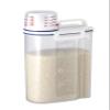 Asvel 7509 Rice Container Bin with Pour Spout Plastic Clear 2KGWhite view 1