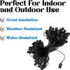 Holiday Lighting Outlet C7 Christmas Light String, Patio and Event Lighting, Black Cord, 12" Socket Spacing SPT-1 (50',) view 3