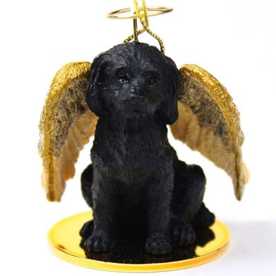 Labradoodle Black Pet Angel Ornament