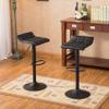 Roundhill Furniture Belham Swivel Black Bonded Leather Adjustable bar Stool. Set of 2 view 1