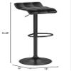 Roundhill Furniture Belham Swivel Black Bonded Leather Adjustable bar Stool. Set of 2 view 2