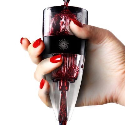 okoium Vinluxe Pro Weinbelfter Diffusor Pourer Schwarz mit Geschenkbeutel
