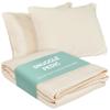 Snuggle-Pedic Pillow Case - Standard 20" x 26" White Pillow Cases w/Breathable Stretch Knit Cotton view 1
