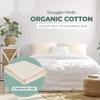 Snuggle-Pedic Pillow Case - Standard 20" x 26" White Pillow Cases w/Breathable Stretch Knit Cotton view 2
