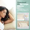 Snuggle-Pedic Pillow Case - Standard 20" x 26" White Pillow Cases w/Breathable Stretch Knit Cotton view 4