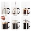 OVENTE French Press Coffee Maker, 34oz Heat Resistant Borosilicate Glass, BPA-Free Brewing Pot with 4-Level Filter System and Stainless Steel Plunger for Cold Brew Coffee, Tea and More, Clear FGC34T view 4