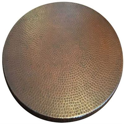 Hammered Copper Lazy Susan 19-inch, Dark Antique Copper