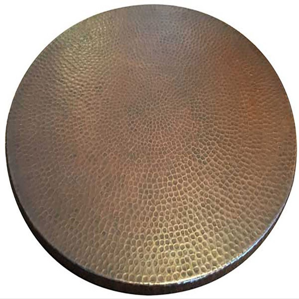 Hammered Copper Lazy Susan 19-inch, Dark Antique Copper