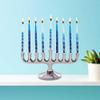 Zion Judaica Stunning Sleek Designers Menorah for Hanukkah High Polished Traditional Candle and Oil Chanukiah Classic Chanukah Minorah view 2