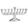 Zion Judaica Stunning Sleek Designers Menorah for Hanukkah High Polished Traditional Candle and Oil Chanukiah Classic Chanukah Minorah view 3