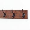 PEG AND RAIL Solid Cherry Wall Mounted Coat Rack with Oil Rubbed Bronze Wall Coat Hooks - Made in The USA (Mahogany 15" x 3.5" with 3 Hooks) view 1