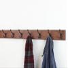 PEG AND RAIL Solid Cherry Wall Mounted Coat Rack with Oil Rubbed Bronze Wall Coat Hooks - Made in The USA (Mahogany 15" x 3.5" with 3 Hooks) view 3