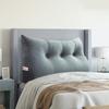 VERCART Large Headboard Pillow Wedge Bed Rest Reading Pillow Daybed Pillows Triangular Headboard Wedge Pillows Bolster Gap Filler Triangle Back Cushion Long Wedge Pillow, Velvet Light Gray Twin view 1