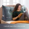 VERCART Large Headboard Pillow Wedge Bed Rest Reading Pillow Daybed Pillows Triangular Headboard Wedge Pillows Bolster Gap Filler Triangle Back Cushion Long Wedge Pillow, Velvet Light Gray Twin view 2