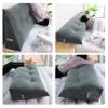 VERCART Large Headboard Pillow Wedge Bed Rest Reading Pillow Daybed Pillows Triangular Headboard Wedge Pillows Bolster Gap Filler Triangle Back Cushion Long Wedge Pillow, Velvet Light Gray Twin view 3