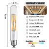 Leools T10 Led Bulbs,12W Dimmable Tubular Led Bulb,100 Watt Equivalent Edison Style Vintage LED Filament Light Bulb, E26 Long Tube Bulb,2700K Soft Warm White,7.3in(185mm),3-Pack. view 3