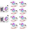 Esbaybulbs Pack of 10 LED Color Changing Recessed Lighting 3W RGB Downlight Ceiling Light with Remote Control view 1