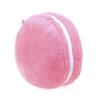 ChezMax Macaron Pillow Plush Back Bolster Cushion Microbead Throw Pillow Case Round Seat Cushion Home Decor Pillow for Sofa Bedroom Office Dormitory Car 14.5" Pink view 2