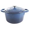 Crock-Pot Artisan 7-Quart Round Enameled Cast Iron Dutch Oven  Sapphire Blue, Durable Heavy-Duty Cookware for Slow Cooking, Baking, Roasting with Lid view 1