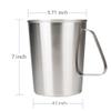 Measuring Cup, Stainless Steel Measuring Cups (64OZ/2 Liter- 8 Cup), Heavy-Duty Frothing Pitcher, Milk Frothing Pitcher Milk Frother Cup with Marking with Handle for Espresso Machines, Latte Art view 2