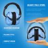HEARTEK Lightweight Noise Cancelling Headphones | Low-Profile Ear Muffs for Noise Reduction | Foldable Ear Protection Earmuffs for Concerts, Studying & Sensory Relief (Blue) view 3