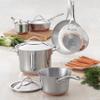 Anolon Nouvelle Stainless Stainless Steel Frying Pan / Fry Pan / Stainless Steel Skillet - 8 Inch, Silver,77270 view 2