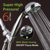 AquaDance High Pressure 6-Setting 3.5" Chrome Face Handheld Shower with Hose for the Ultimate Shower Experience! Officially Independently Tested to Meet Strict US Quality & Performance Standards! view 3