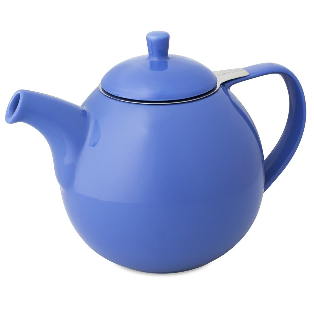 FORLIFE Curve Teapot with Infuser, 45-Ounce, Blue