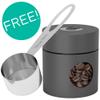 Coffee Gator Coffee Canister Airtight, 16oz Stainless Steel and 4oz Borosilicate Glass Travel Kitchen Food Storage Container with Date Tracker, Scoop for Beans, Ground, Sugar, Tea, Cookies Jars view 3