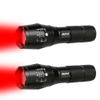 AuKvi 2 Pcs Powerful Red LED Flashlight - Long Range Red Hunting Light Torch, Zoombale, Waterproof, Best for Astronomy, Aviation, Night Observation view 1
