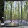 Ambesonne Woodland Shower Curtain, Bluebells in Wepham Woods Landscape Flowers Rural Countryside Woodland, Cloth Fabric Bathroom Decor Set with Hooks, 69" W x 84" L, Green Lavender view 3