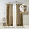 Madison Park Emilia Faux Silk Single Curtain with Privacy Lining, DIY Twist Tab Top, Room Darkening Window Drape for Living Room, Bedroom and Dorm, 84"L x 50"W, Bronze view 2