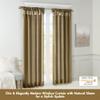 Madison Park Emilia Faux Silk Single Curtain with Privacy Lining, DIY Twist Tab Top, Room Darkening Window Drape for Living Room, Bedroom and Dorm, 84"L x 50"W, Bronze view 3