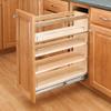 Rev-A-Shelf 6.5 in Pullout Kitchen Cabinet Storage Organizer Slide Out Pantry Spice Rack with Adjustable Shelves, Natural Maple, 448-BC-6C - Home Organizing System for Pots, Pans, and Utensils view 2